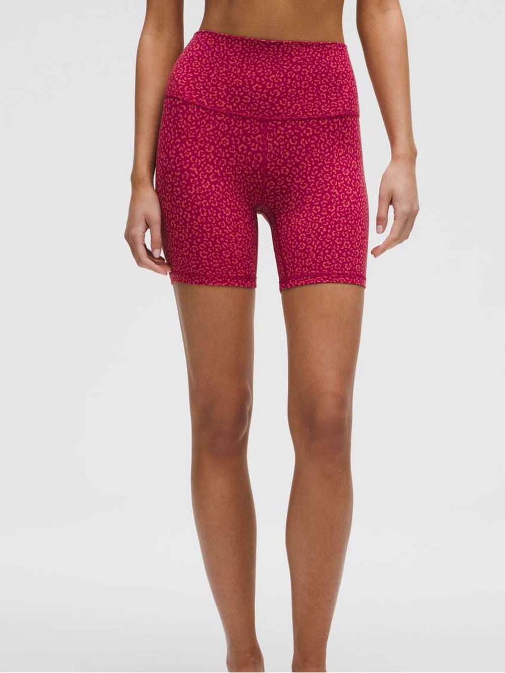 lululemon align high rise shorts 6” leopard daisy desert red magenta smoke